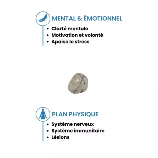 Pierre roulée Quartz tourmaline