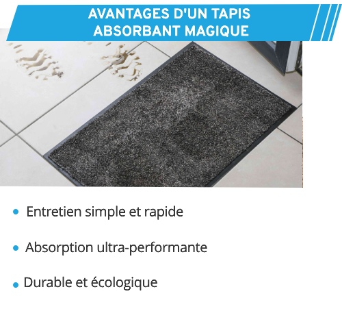 Tapis magique absorbant : atouts