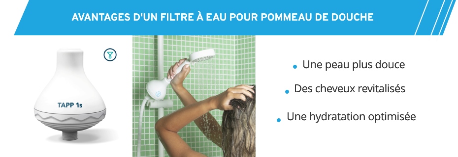 Filtre à eau pour pommeau de douche