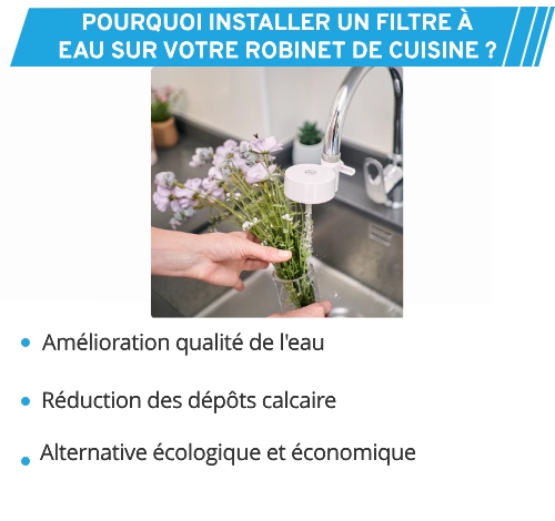 Optez pour un filtre à eau pour robinet de cuisine