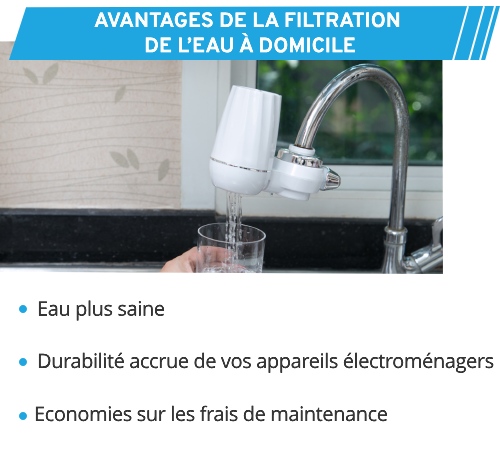 Optez pour un filtre à eau pour robinet