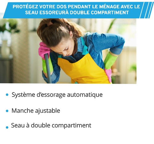 Découvrez le seau essoreur à double compartiment