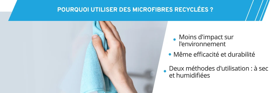 La microfibre recyclée vous permet de réduire encore davantage votre impact sur l'environnement